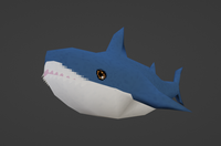 a shark plushie