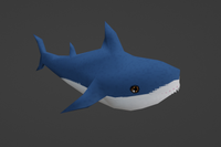 a shark plushie